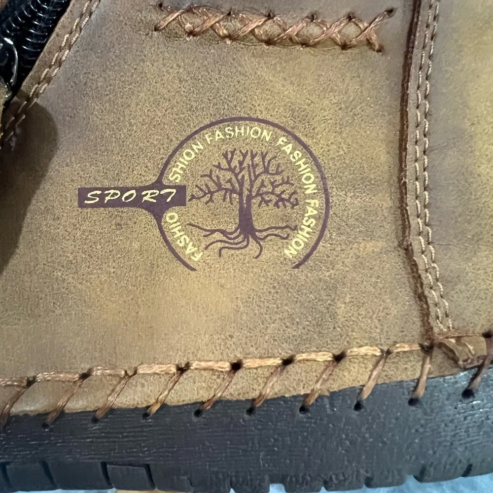 Men's Tan Leather Ankle Boots